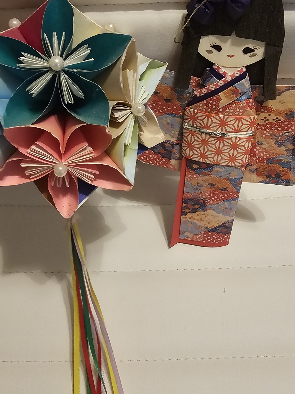 Handcrafted Multicolor Paper Flower Wall Accent